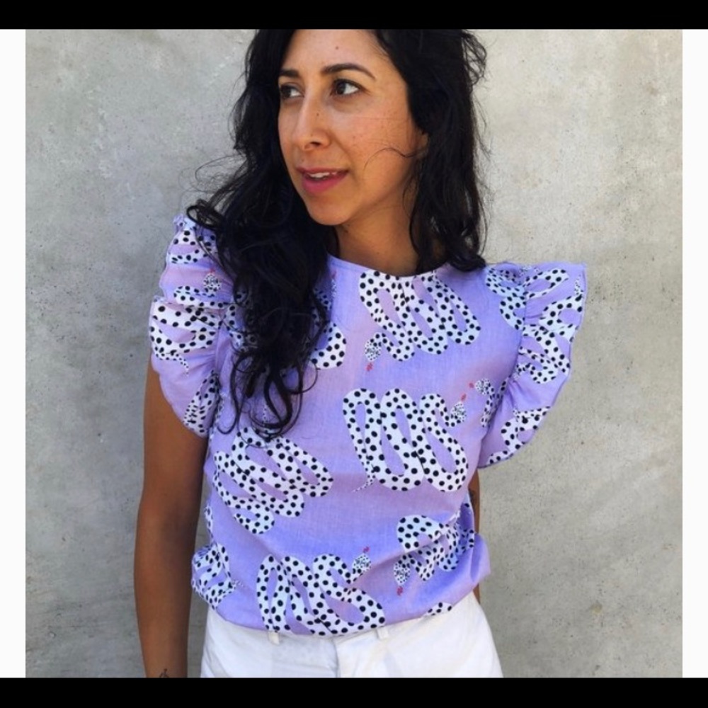 - Nooworks Micotti Snake ruffle top
